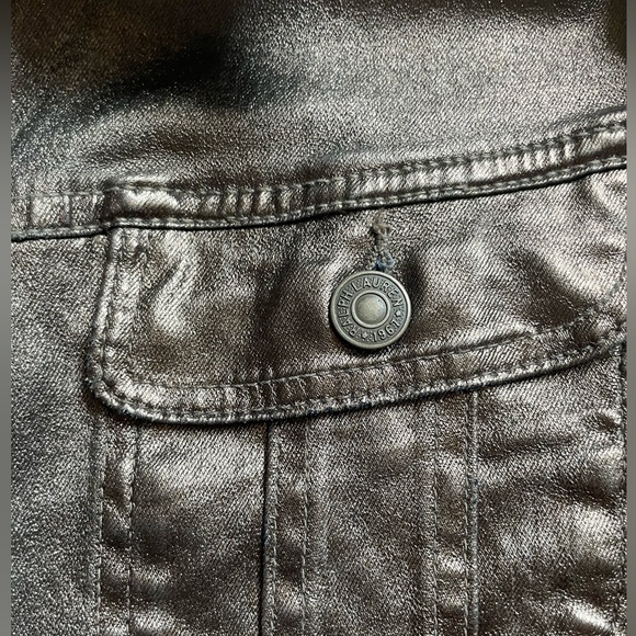 Polo Ralph Lauren Metallic Copper Denim Jacket - Womens Size Medium - Picture 4 of 6